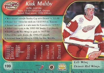 1998-99 Pacific - Red #199 Kirk Maltby Back