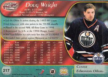 1998-99 Pacific - Red #217 Doug Weight Back