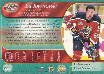 1998-99 Pacific - Red #222 Ed Jovanovski Back
