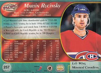 1998-99 Pacific - Red #257 Martin Rucinsky Back