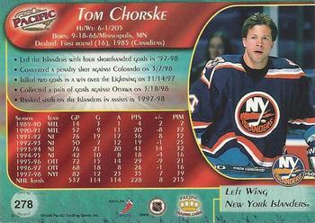 1998-99 Pacific - Red #278 Tom Chorske Back