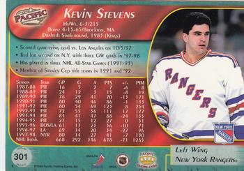 1998-99 Pacific - Red #301 Kevin Stevens Back