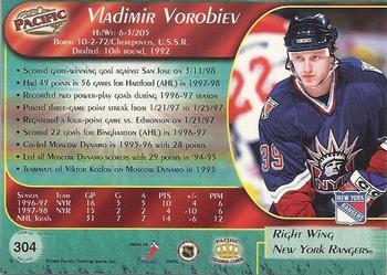 1998-99 Pacific - Red #304 Vladimir Vorobiev Back