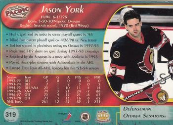 1998-99 Pacific - Red #319 Jason York Back
