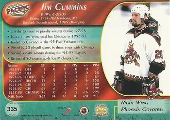 1998-99 Pacific - Red #335 Jim Cummins Back