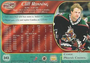 1998-99 Pacific - Red #343 Cliff Ronning Back