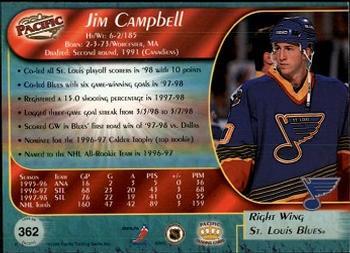 1998-99 Pacific - Red #362 Jim Campbell Back