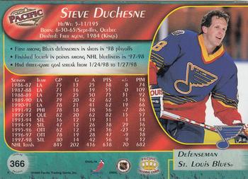 1998-99 Pacific - Red #366 Steve Duchesne Back