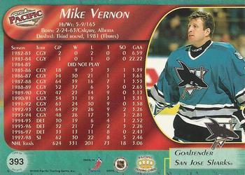 1998-99 Pacific - Red #393 Mike Vernon Back