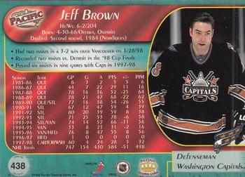 1998-99 Pacific - Red #438 Jeff Brown Back