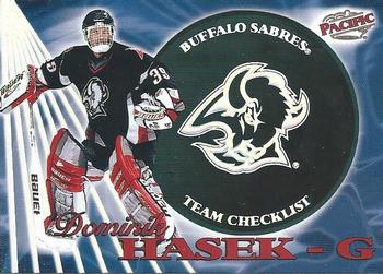 1998-99 Pacific - Team Checklists #3 Dominik Hasek Front