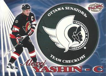 1998-99 Pacific - Team Checklists #18 Alexei Yashin Front