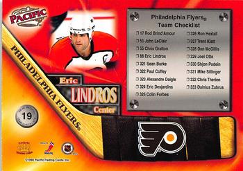 1998-99 Pacific - Team Checklists #19 Eric Lindros Back