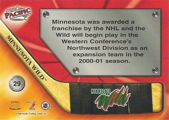 1998-99 Pacific - Team Checklists #29 Minnesota Wild Back