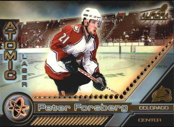 1998-99 Pacific Aurora - Atomic Laser Cuts #5 Peter Forsberg Front
