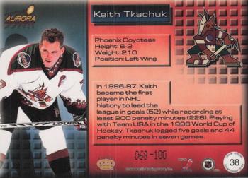 1998-99 Pacific Aurora - Championship Fever Ice Blue #38 Keith Tkachuk Back