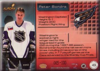 1998-99 Pacific Aurora - Championship Fever Ice Blue #49 Peter Bondra Back