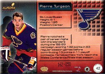 1998-99 Pacific Aurora - Championship Fever Silver #42 Pierre Turgeon Back