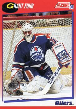 1991-92 Score Canadian Bilingual #114 Grant Fuhr Front