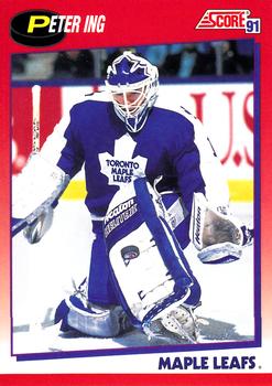 1991-92 Score Canadian Bilingual #55 Peter Ing Front