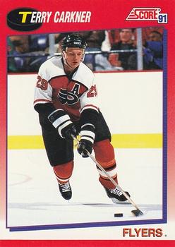 1991-92 Score Canadian Bilingual #64 Terry Carkner Front
