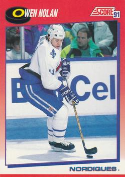 1991-92 Score Canadian Bilingual #143 Owen Nolan Front