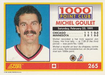 1991-92 Score Canadian Bilingual #265 Michel Goulet Back