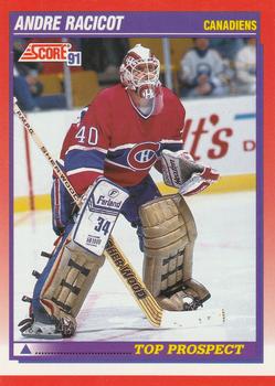 1991-92 Score Canadian Bilingual #285 Andre Racicot Front