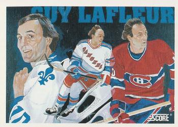 1991-92 Score Canadian Bilingual #293 Guy Lafleur Front