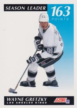 1991-92 Score Canadian Bilingual #296 Wayne Gretzky Front