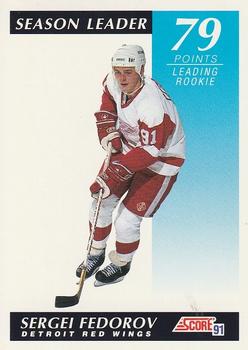 1991-92 Score Canadian Bilingual #298 Sergei Fedorov Front