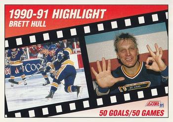 Brett Hull 1991-92 Score Canadian Bilingual #294 SL (PSA 10