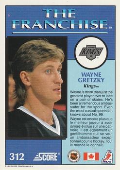 1991-92 Score Canadian Bilingual #312 Wayne Gretzky Back
