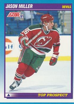 1991-92 Score Canadian Bilingual #342 Jason Miller Front