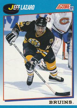 1991-92 Score Canadian Bilingual #445 Jeff Lazaro Front