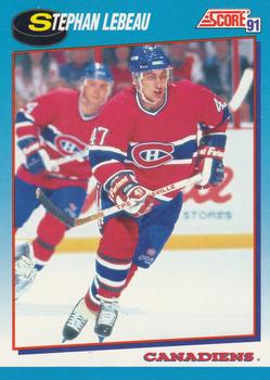 1991-92 Score Canadian Bilingual #494 Stephan Lebeau Front