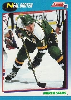 1991-92 Score Canadian Bilingual #500 Neal Broten Front