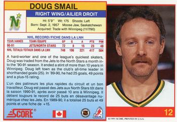 1991-92 Score Canadian Bilingual #12 Doug Smail Back