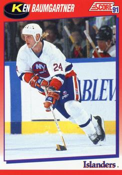 1991-92 Score Canadian Bilingual #148 Ken Baumgartner Front