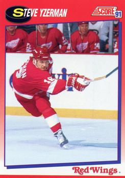 1991-92 Score Canadian Bilingual #190 Steve Yzerman Front
