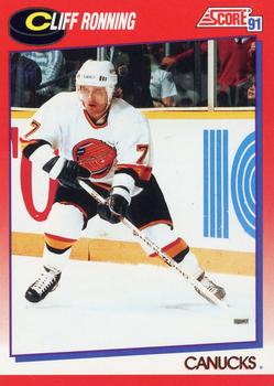 1991-92 Score Canadian Bilingual #212 Cliff Ronning Front