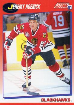 1991-92 Score Canadian Bilingual #220 Jeremy Roenick Front