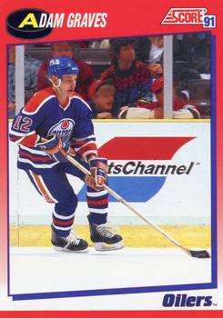 1991-92 Score Canadian Bilingual #235 Adam Graves Front