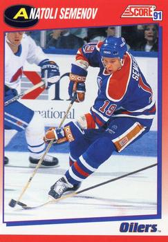 1991-92 Score Canadian Bilingual #258 Anatoli Semenov Front