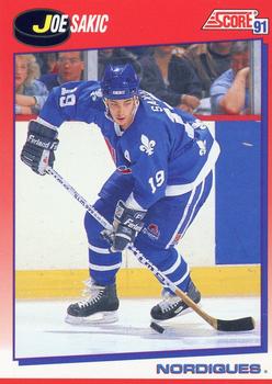 1991-92 Score Canadian Bilingual #25 Joe Sakic Front