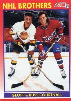 1991-92 Score Canadian Bilingual #270 Geoff Courtnall / Russ Courtnall Front