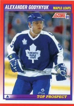 1991-92 Score Canadian Bilingual #281 Alexander Godynyuk Front