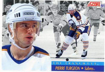 1991-92 Score Canadian Bilingual #332 Pierre Turgeon Front