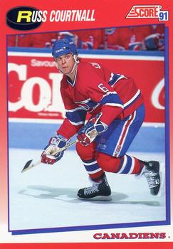 1991-92 Score Canadian Bilingual #42 Russ Courtnall Front