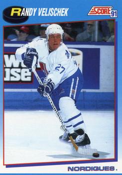 1991-92 Score Canadian Bilingual #477 Randy Velischek Front